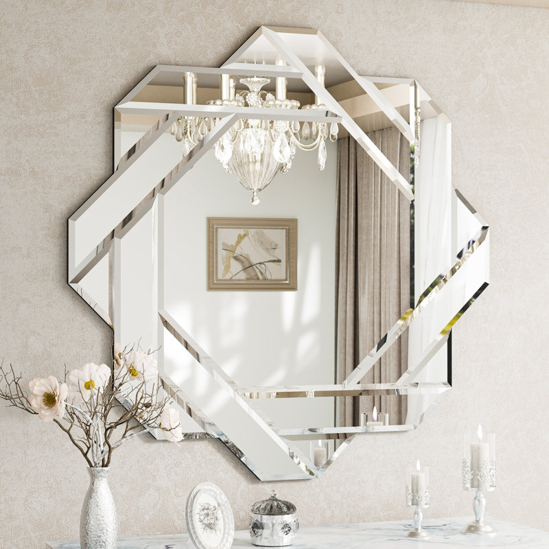 Sommerset Beveled Glass Decorative Wall Mirror, 36" x 36"