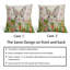 Housse de coussin réversible à motif floral  Bunny