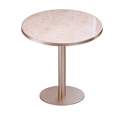 Tables de salle à manger compactes (table seule, sans chaises, dessus et pieds inclus), cuisine moderne en marbre et métal