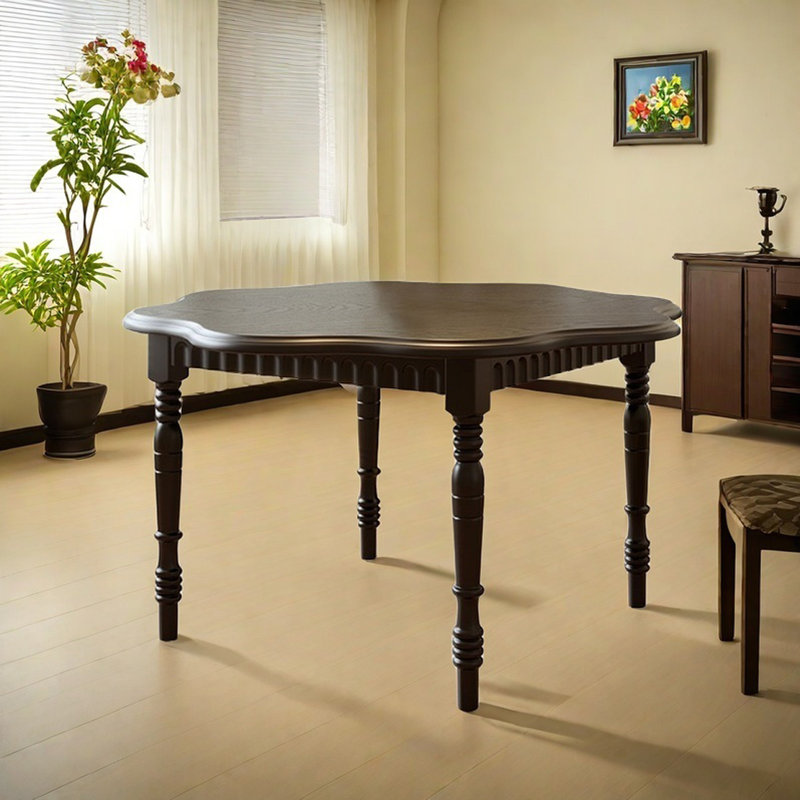 French retro solid wood dining table