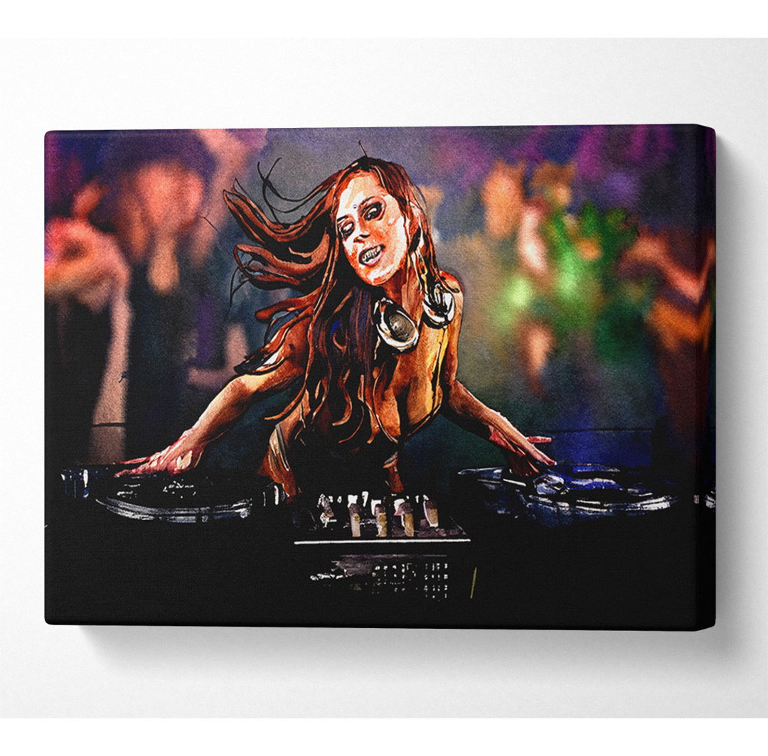 Dj Babe 2 - Kunstdrucke auf Leinwand - Wrapped Canvas