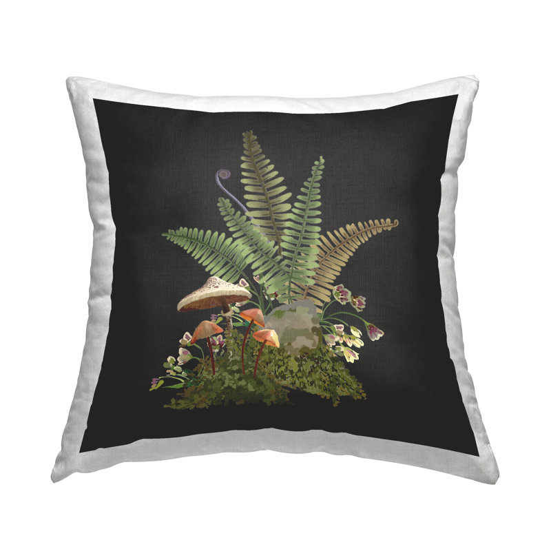 Coussin Blooming Ferns Woodland Plants