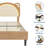Twin XL Velvet Upholstered Platform Bed Frame with Smart LED Headboard- Adjustable Light & Memory Function, Wood Slat Support, Easy Assembly, Coffee-1829007159-1829007165