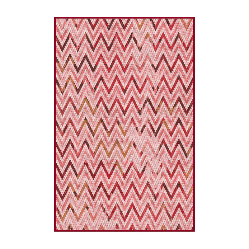 Tapis rouge tissé à la machine 2 pi x 4 pi rouge