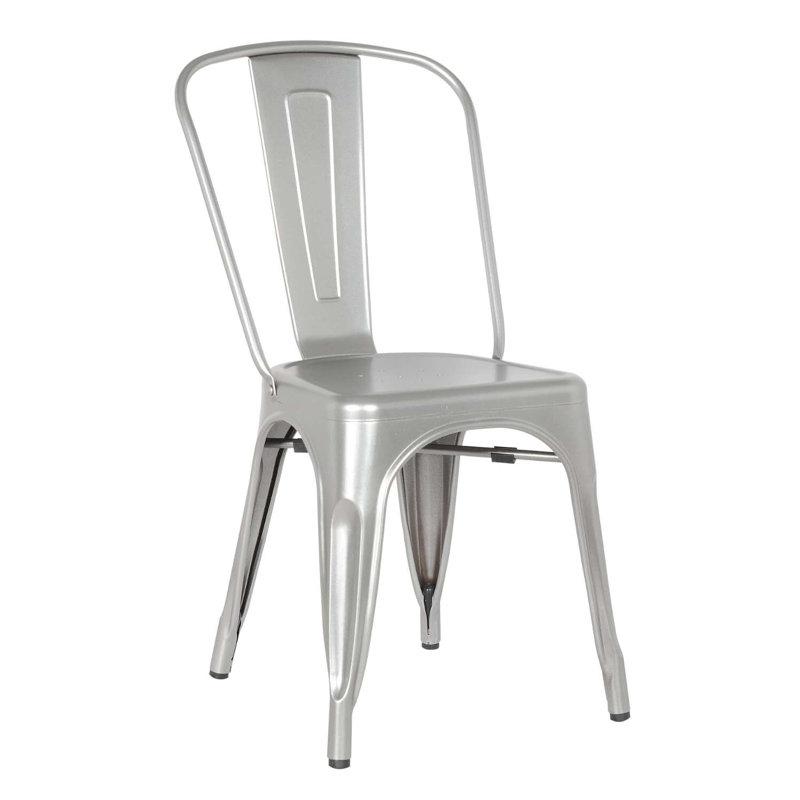 17.71'' H Upholstered Side Chair, Silver Pearl