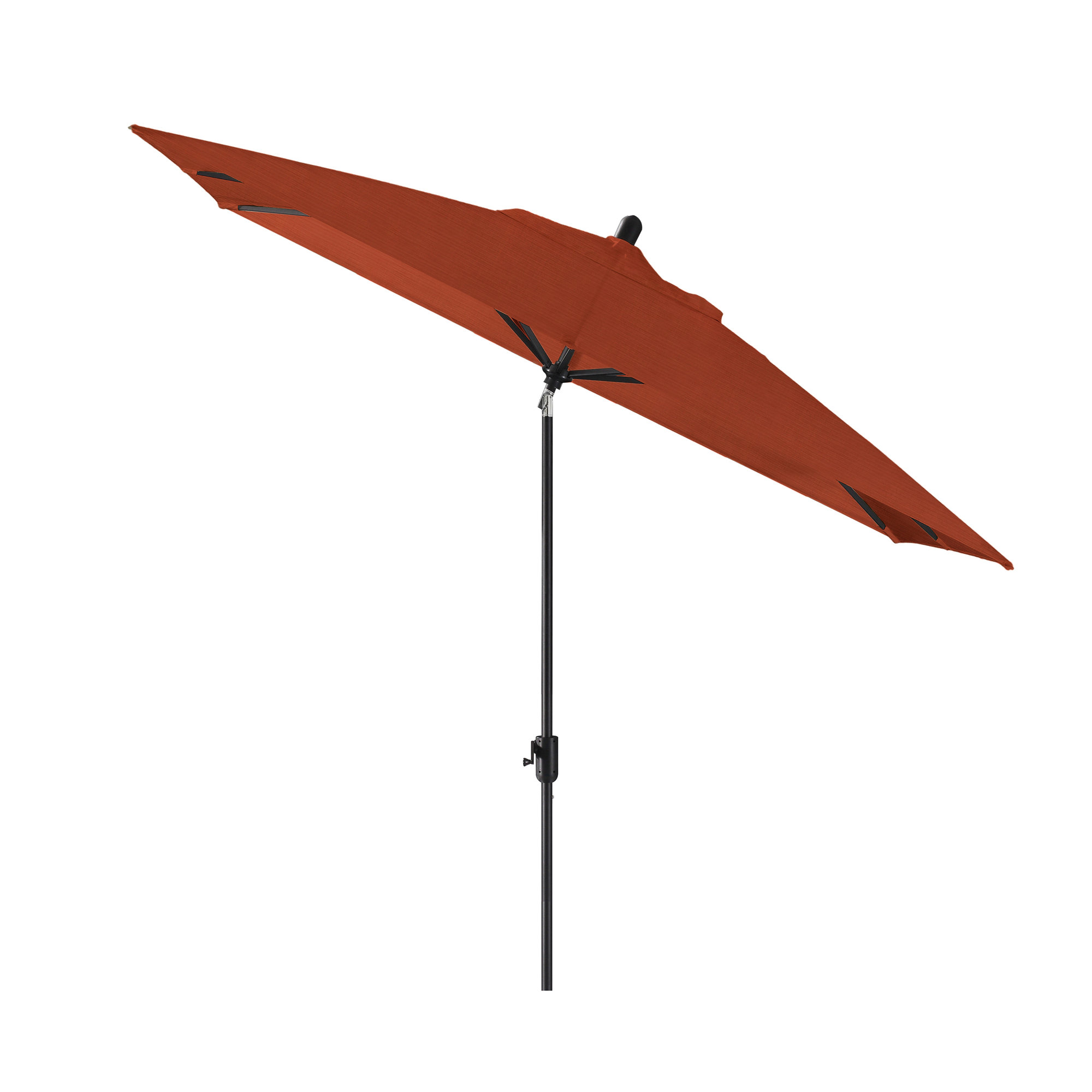 Olivier 116.7'' Outdoor Umbrella, Canvas Terracotta Sunbrella® Canvas, Black Sapphire