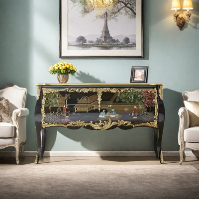 Console rustique avec tiroirs
