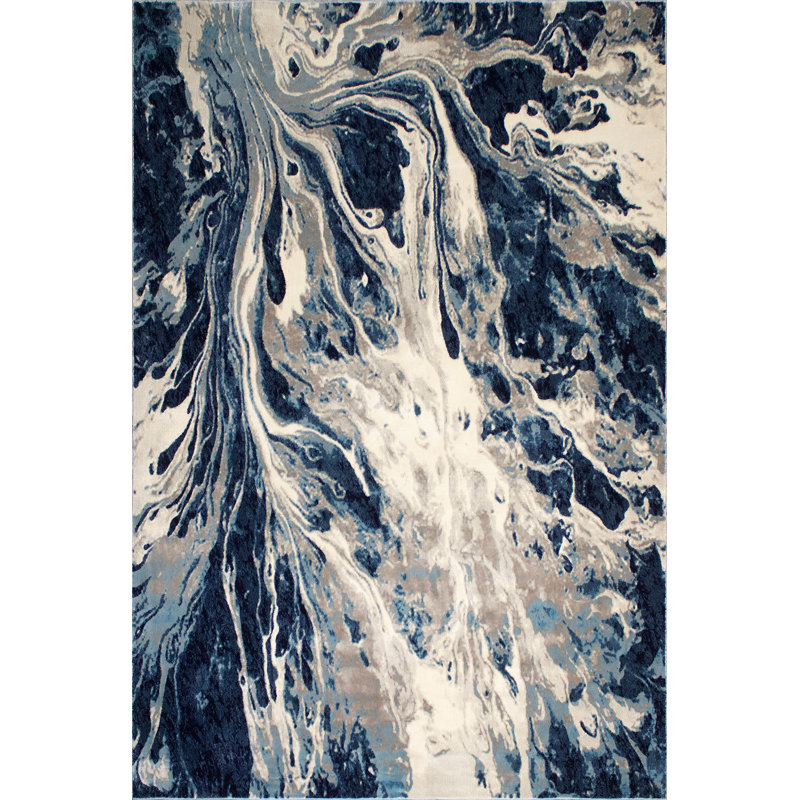 Finch Blue Rug, Rectangle 4' x 6'