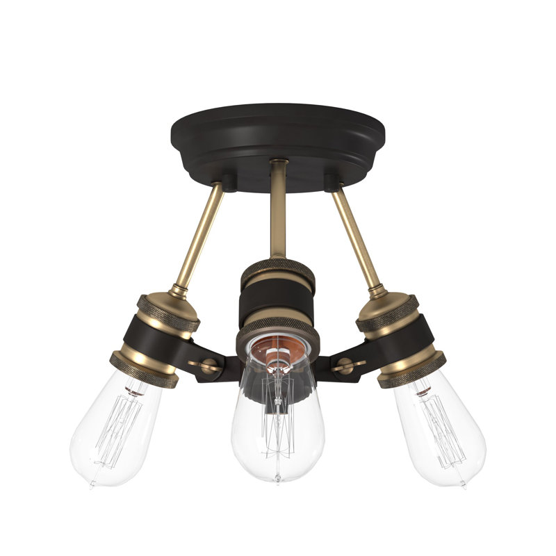 Plafonnier semi-encastré 3 lumières 13 po