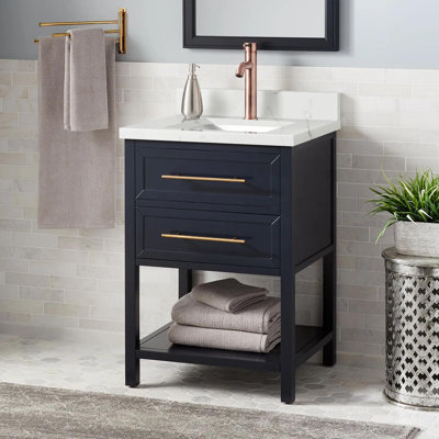 Ensemble de meuble-lavabo simple 24 po avec lavabo encastré rectangulaire Robertson