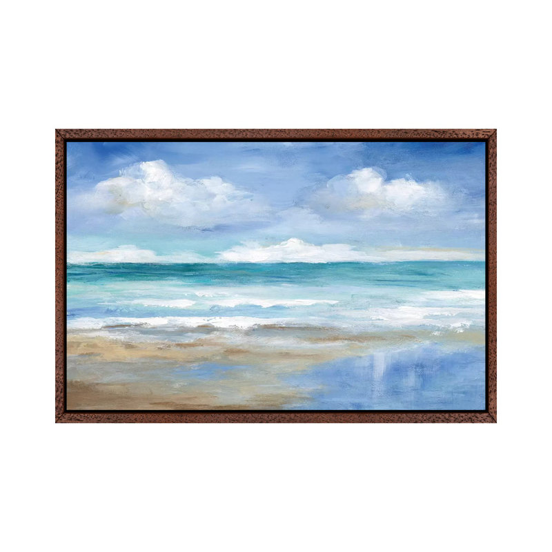 Washy Coast II by Nan - Painting on Canvas, 152.5 cm H x 101.5 cm W, Classic Brown Wood Framed