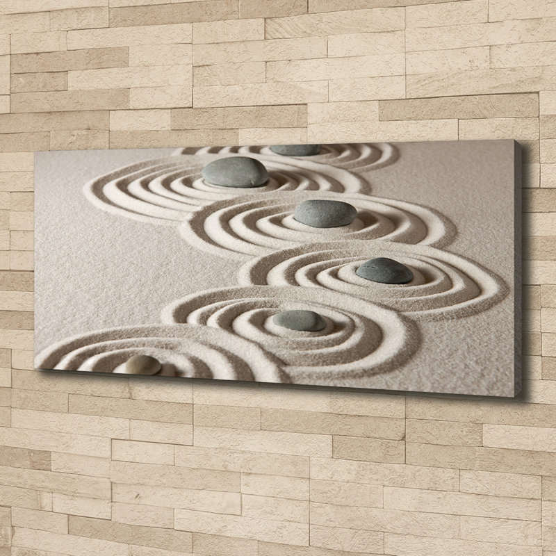 Zen Stones Sand - Wrapped Canvas Print