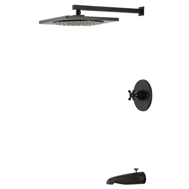 Kingston Brass Metropolitan Single-Handle Pressure Balanced Tub and Shower Faucet, Matte Black