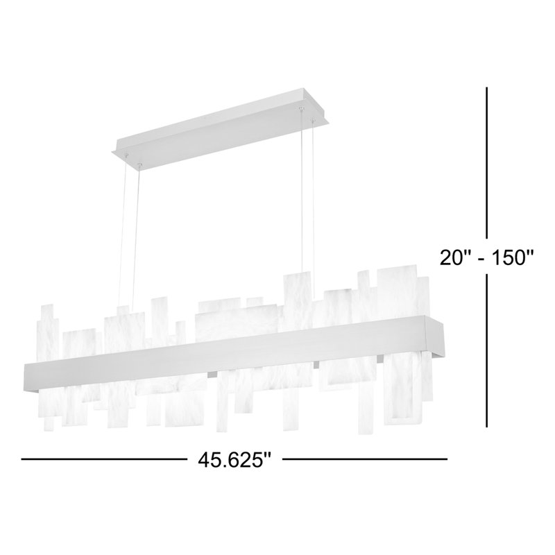 Acropolis 1 - Light LED Chandelier, Brushed Nickel