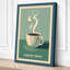 Coffee Wave Retro - Wrapped Canvas-258864473-258864475