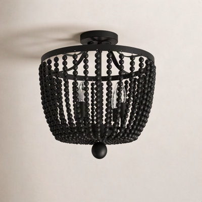 Conway 4-Light Wrought Iron Semi Flush Mount