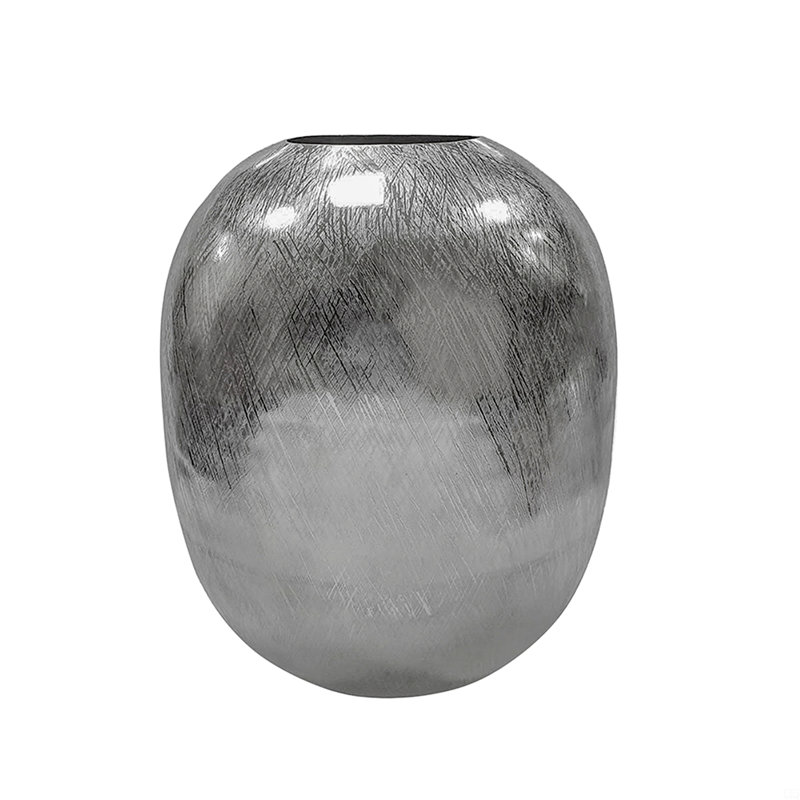 Vase en aluminium 12,5X12,5X15 "