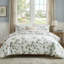 Ensemble d'édredon à motif floral 100% coton édredon vert Ensemble de literie à motif floral 3 pièces Ensemble de literie réversible doux et facile d'entretien-123261114