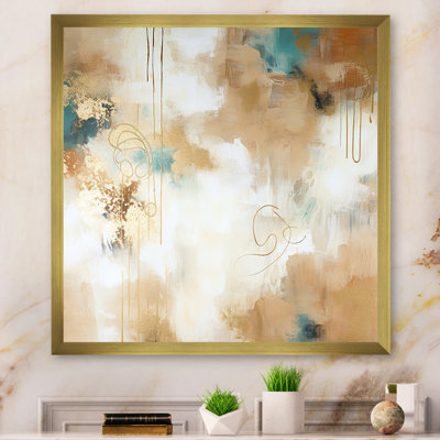 Impression sur toile encadrée dorée
