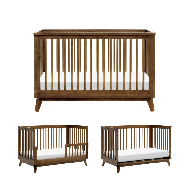 Scoot 3-in-1 Convertible Crib, Natural Walnut