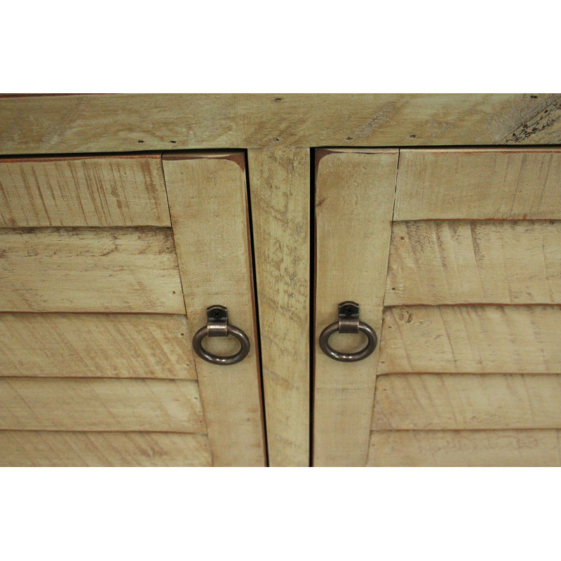 Mackey Unfinished TV Stand for TVs up to 55", Rustic Green