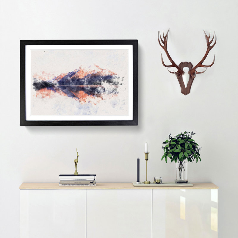 Mountain Sunshine in Canada - Picture Frame Graphic Art Print, 33cm H x 45cm W x 2cm D, Black Framed