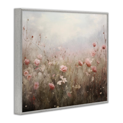 Pastel Pink Meadow Flowers Framed Giclee, design by Arlington Prints