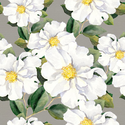 Alshain Floral Wallpaper - Wrapped Canvas Painting