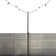 9.5ft Heavy-Duty String Light Pole Stand with Mounting Brackets for Fence or Deck Railing