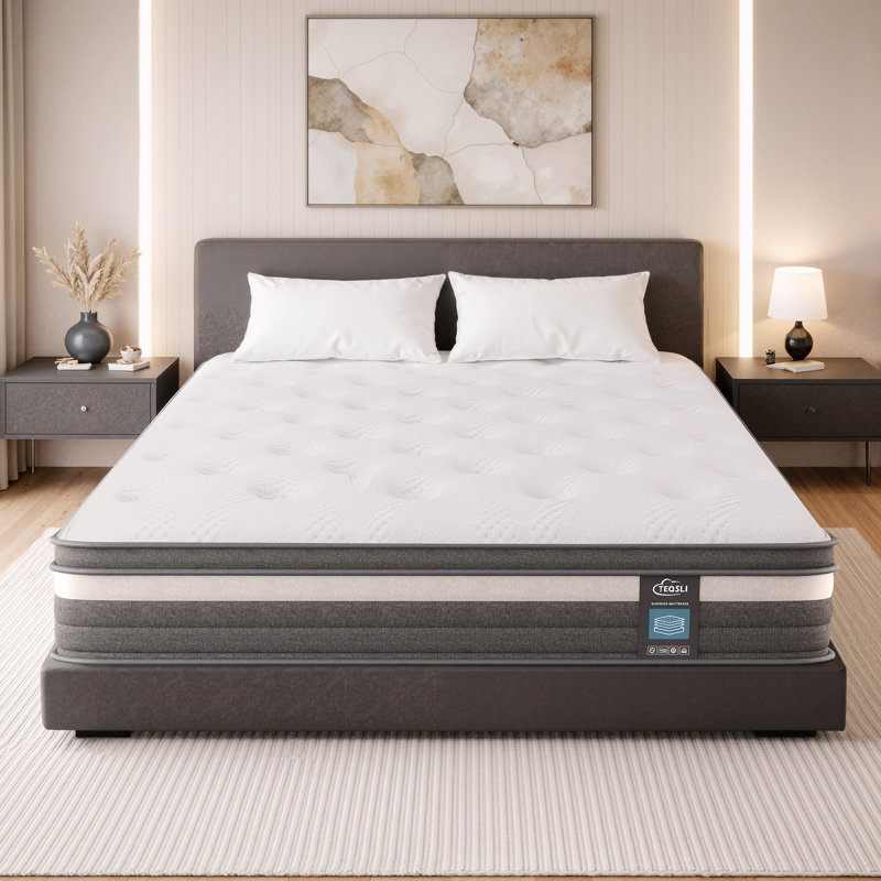 10" Twin Gel Memory Foam Hybrid Mattress with Pocket Springs, Medium Comfort, Pressure Relief and Motion Isolation, CertiPUR-US Certified, 100-Night Trial