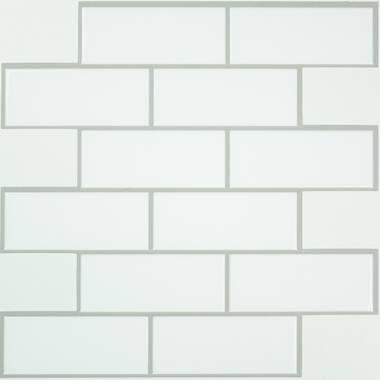 RoomMates Subway Stick Tiles, White - 4 pack