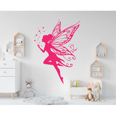 Décoration murale fée, décoration murale fée, art mural fée de chambre, princesse fée, vinyle 676RS