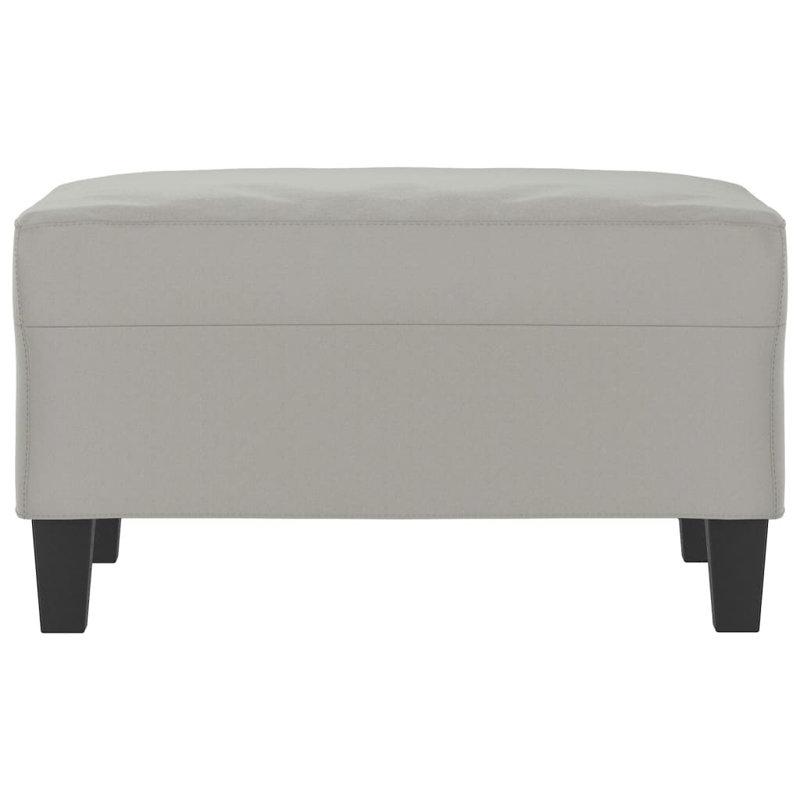 Repose-pieds avec repose-pieds Ashif, 100 % polyester gris clair
