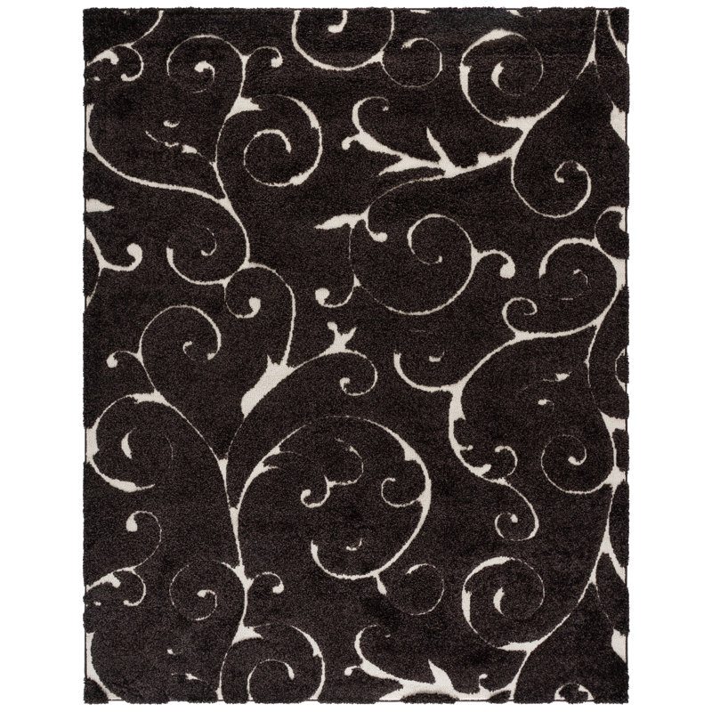 Tapis d'intérieur à motif floral à poils longs Florida, 8'-0" x 10'-0" Rectangle