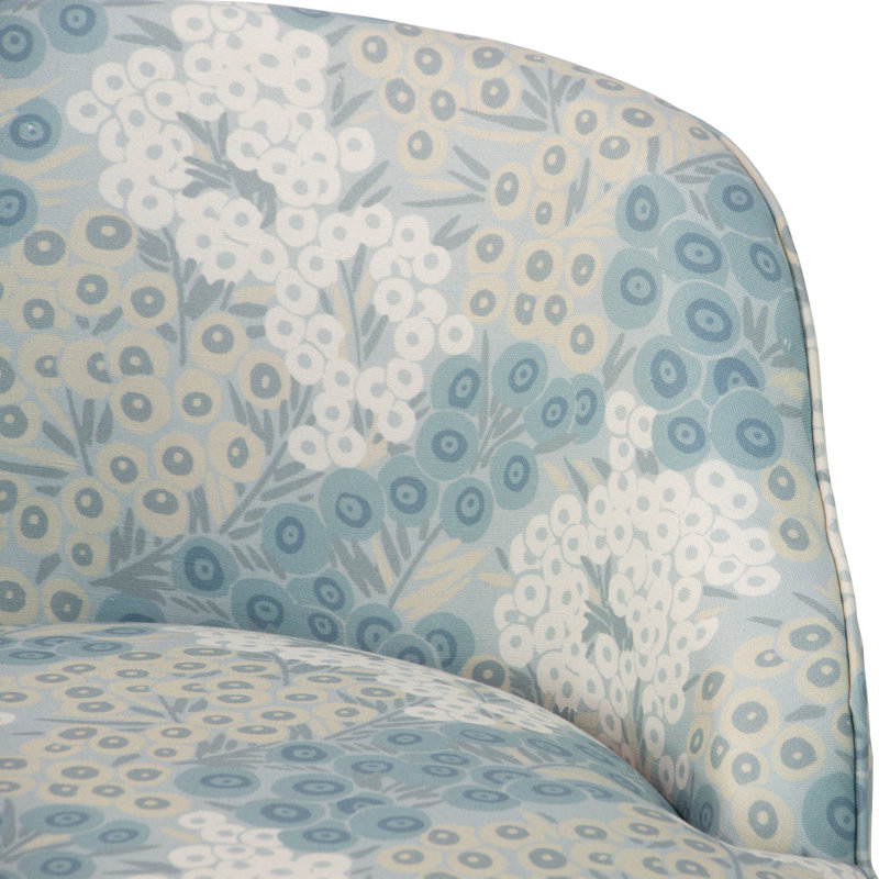 Aariyona Upholstered Side Chair, Loiret Blue Cotton Blend