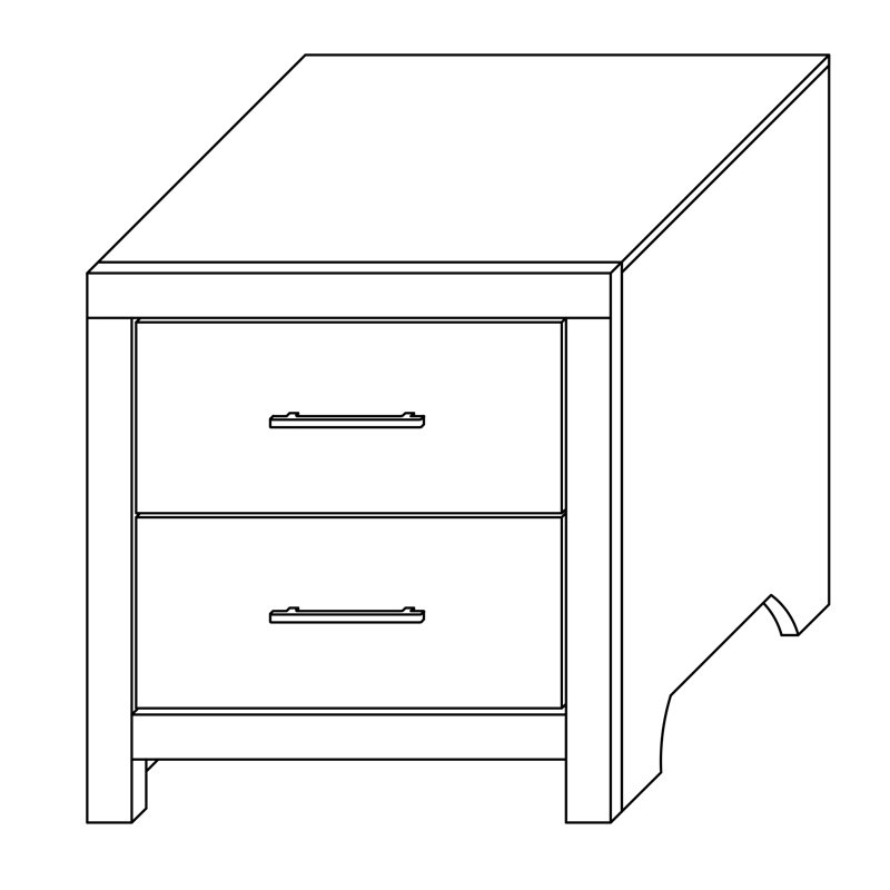 Zarrah 24'' W Nightstand, Rustic Oak