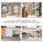 Modern Wood Grain Front Desk with Locking Drawer, Multi-Storage Options, Unique Shape – No Assembly Required, Ideal for Malls and Leisure Reception Areas