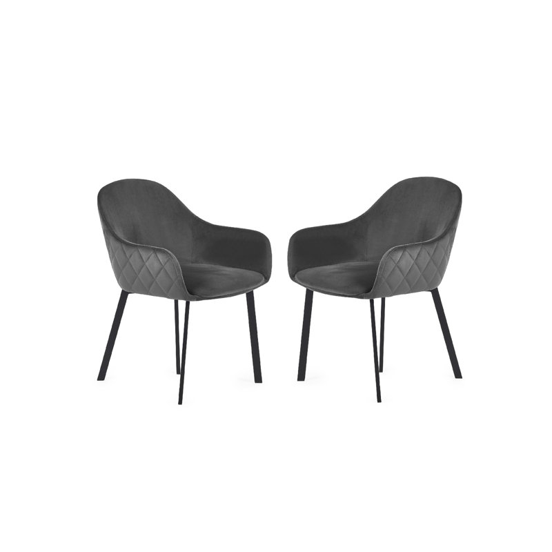 Colbourne Velvet Armchair, Grey