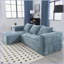 Canapé modulaire en L modulaire en chenille moderne - 98,42 po avec méridienne, poches latérales et amp; Pas d'assemblage pour le salon-2135395947