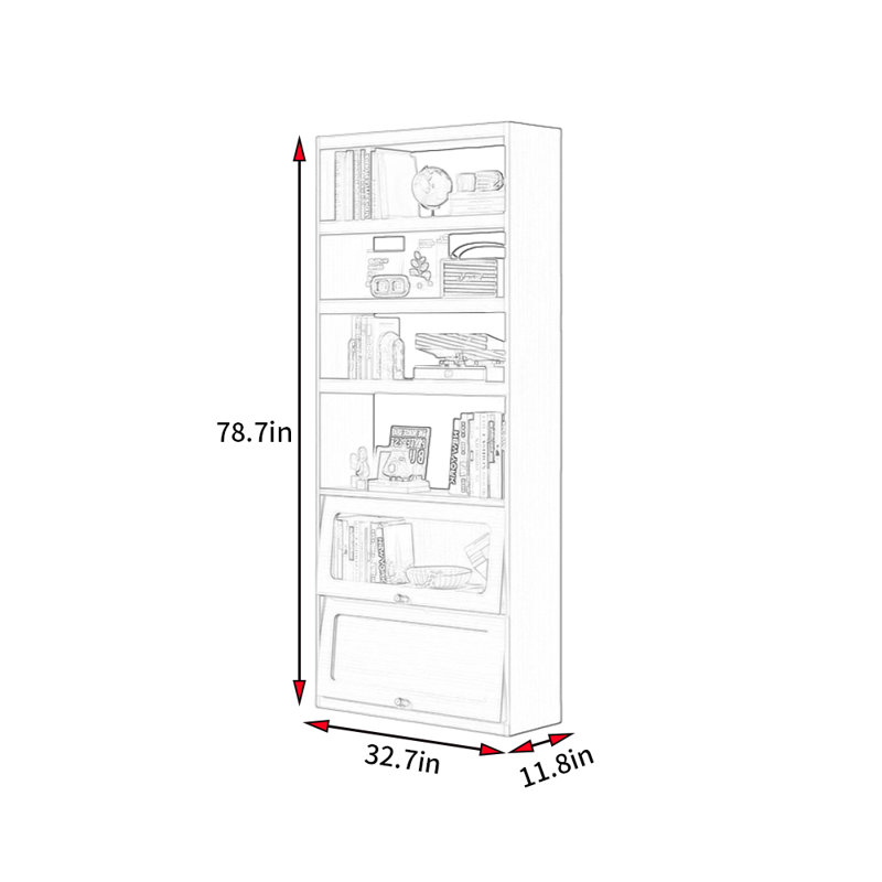 Sagatov, H 78,7 po x l 32,7 po x P 11,8 po