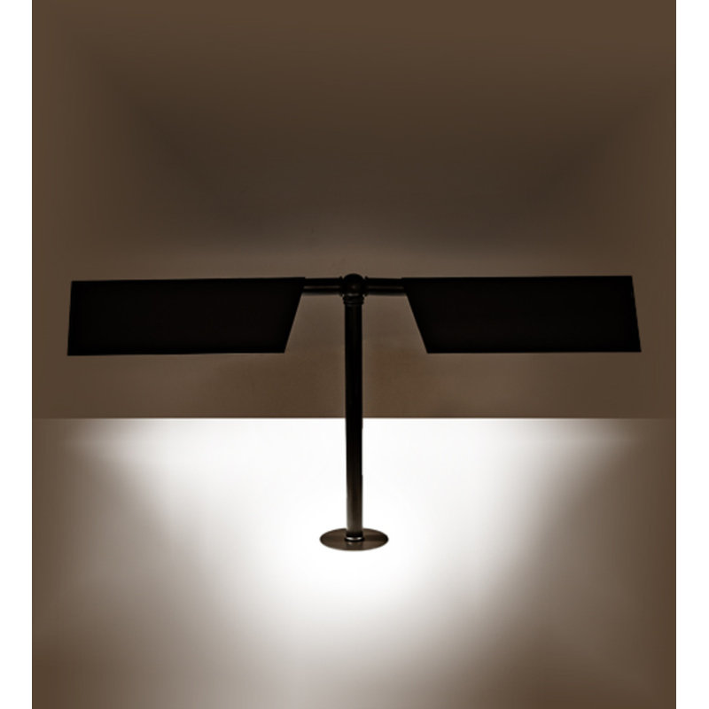 25" Wide Exeter 2 Light Banker's Lamp