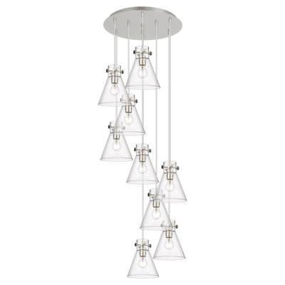Luminaire suspendu grappe 9 lumières Amrith