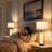 29” Elegant Shell-Inspired Table Lamp with USB Charging Ports, LED Bulbs and Nightlight-1429284129