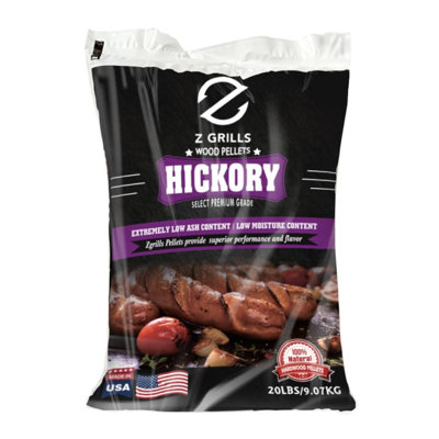Hickory AlI-Natural Wood Grilling Pellets, 20 lb. Bag