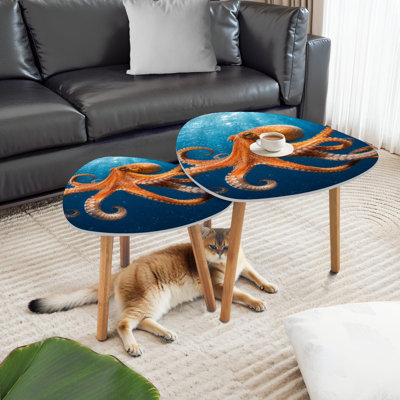 Ensemble de 2 tables basses gigognes Triangle
