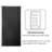 36" X 80" Contemporary Pure Black Fiberglass Front Door-128552831