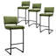 Tabouret de bar / tabouret de bar en velours capitonné à dossier bas Anatolii (ensemble de 4)-130899577-130899581