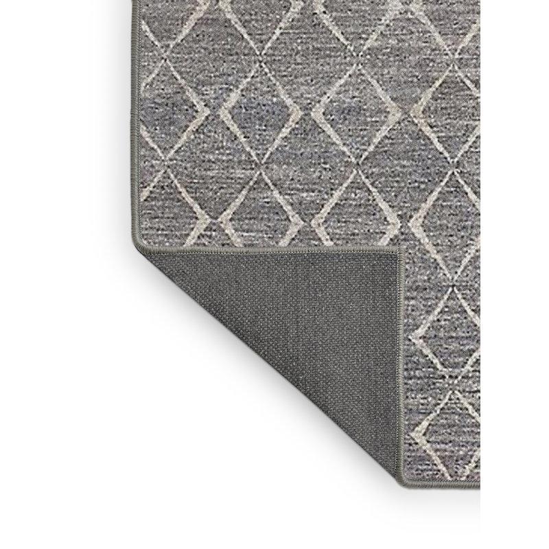 Tapis gris à motif géométrique Baylis, Rectangle 5 pi x 7 pi
