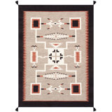 Tapis beige en coton et en laine noué à la main de style sud-ouest Vanburen 8 pi 10 po x 12 pi 3 po