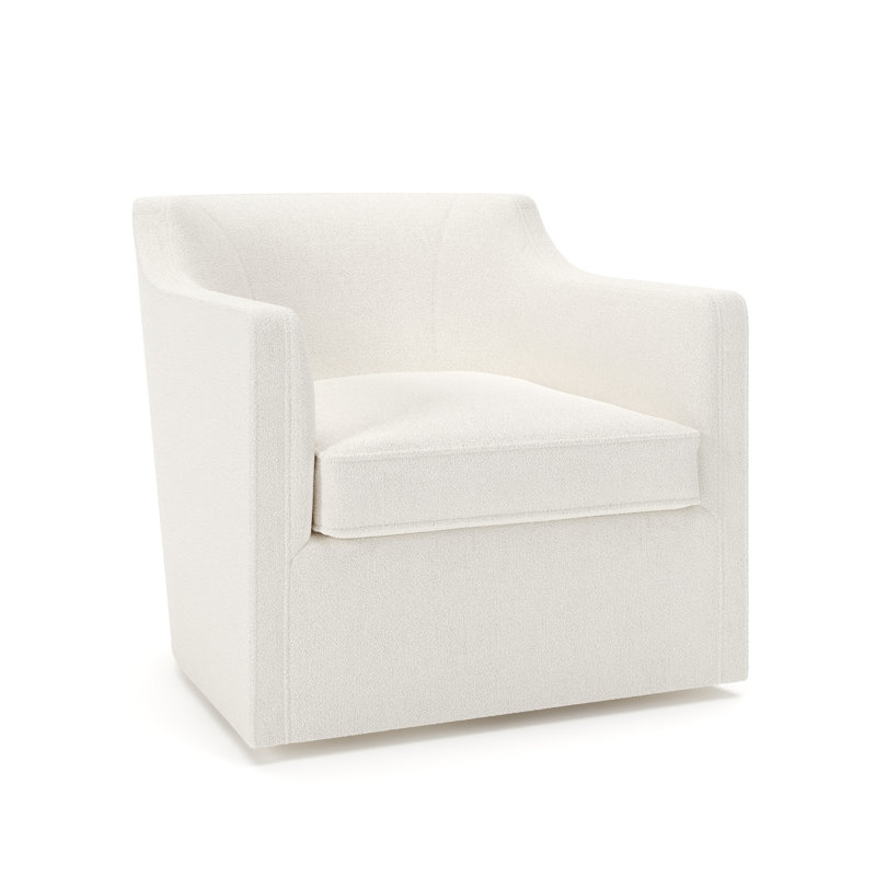 Fauteuil pivotant rembourré Marietta, Apollo Alpaca Boucle